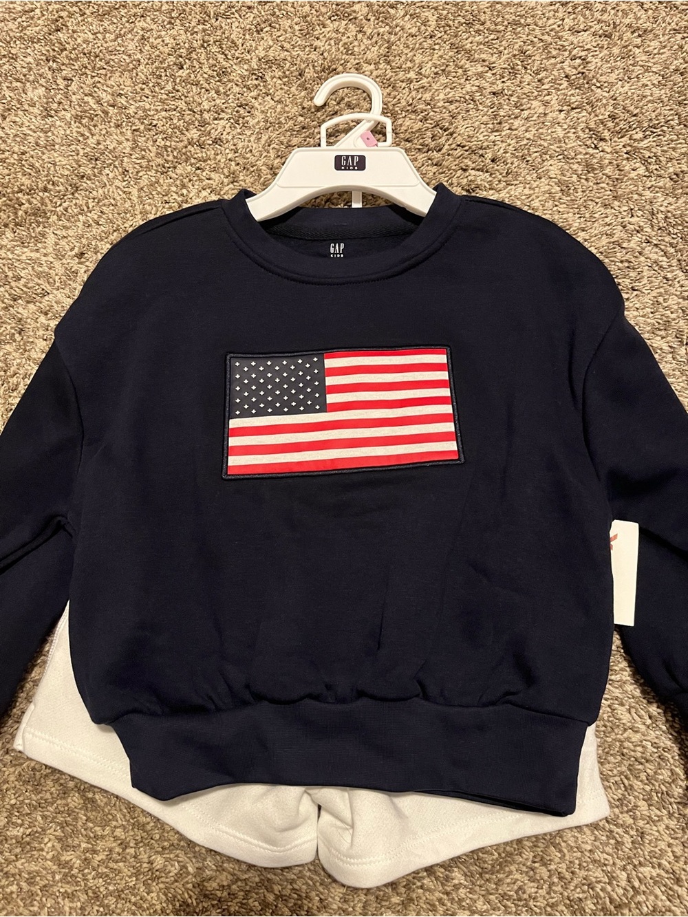 GAP Navy Crewneck Sweatshirt and shorts